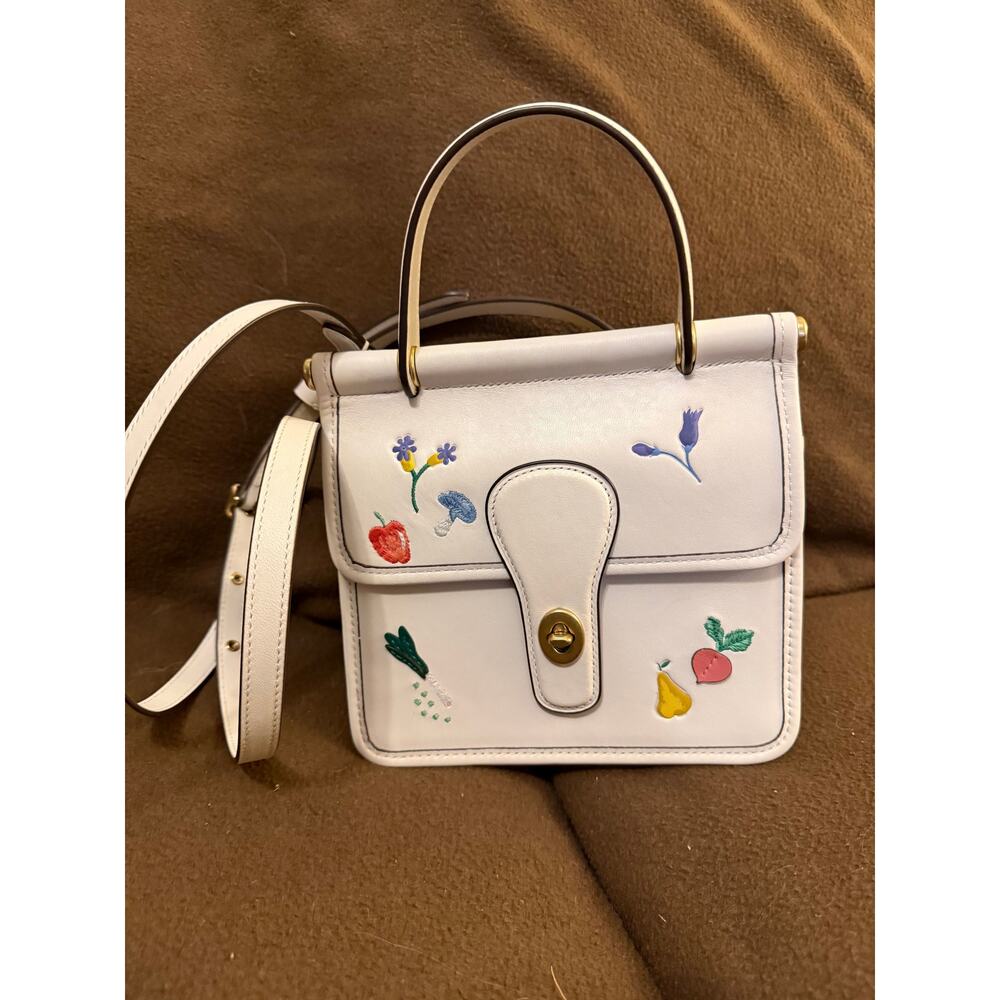 Coach Willis REISSUE Top Handle 18 with Garden Embroidery - Picture 4 of 7